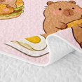 thumbnail image 5 of Erosebridal Funny Capybara Pattern Twin Quilt Set,Hawaii Summer Holiday Twin Coverlet Set For Kids Girls,2pcs, 5 of 7