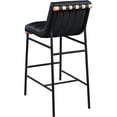 thumbnail image 4 of Meridian Furniture Burke Black Vegan Leather Bar Stool, 4 of 7