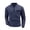 Navy, variant on Ketyyh-chn99 Men's Knit Polo Shirts Men's Solid Color Half Zipper Long Sleeve Pocket Long Sleeve Size for 2XL,Khaki
