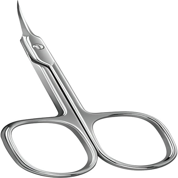 RAGUPEL Cuticle Scissors Extra Fine Curved Blade,Super Slim Scissors for Cuticles Care Professional Manicure Small Scissors with Precise Pointed Tip Grooming Blades,Eyebrow,Eyelash,and Dry Skin