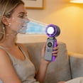 thumbnail image 1 of Yunuuuoa 199 Speed Handheld Fan with Ice Compress Function USB Rechargeable Portable Cooling Fan Quiet Personal Fan for Outdoor Sports Travel Office Home Use Rechargeable Mini Fan, 1 of 5