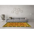 thumbnail image 3 of Ahgly Company Machine Washable Indoor Rectangle Abstract Yellow Modern Area Rugs, 7' x 9', 3 of 4