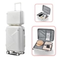 thumbnail image 3 of Set of 4 Expandable Luggage Suitcase, Lightweight Hardshell Suitcase Sets with TSA Lock and 360° Double Spinner Wheels, 14"20"/24"/28" Carry-on Travel Suitcase for Women Men Weekender, White, 3 of 9