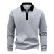 thumbnail image 1 of Kalauyu Mens Long Sleeve Shirts Fashion Color Block Zipper T Shirts, 1 of 7