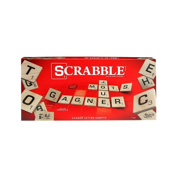 Scrabble Board Game, The Classic Crossword Game, Family Board Games for Adults and Kids, Word Games for 2-4 Players, Ages 8 and Up - Version française