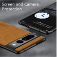 thumbnail image 5 of Dteck for Google Pixel 8A Slim Back Case, Luxury Shockproof Business Retro Premium PU Leather Hybrid Case Cover, Anti-Drop Protective Cover with Lens Protection, brown, 5 of 5