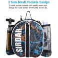thumbnail image 3 of Basketball Backpack with Ball Pump 2 Needles, Size 7/29.5" Basketball Bag with Adjustable Shoulder Strap 2 Side Mesh Pockets, Sport Equipment Bag for Single Basketball, 3 of 7
