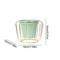 thumbnail image 3 of Jardinera hidropónica con soporte metálico para botellas de vino – Terrario de plantas de escritorio de hierro para decoración del hogar, verde rosa, 3 of 6