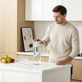 thumbnail image 4 of Premium Heat-Resistant Glass Water Pitcher with Leak-Proof Lid, Ergonomic Handle & Large Capacity for Iced Coffee, Cold Water, and Beverages, 4 of 5