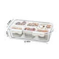 Cevemin Fresh Food Storage Containers for Fridge 6 Compartments