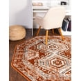thumbnail image 3 of Rugs.com Charlotte Collection Rug – 5 Ft Octagon Terracotta Low-Pile Rug Perfect For Living Rooms, Kitchens, Entryways, 3 of 6