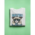thumbnail image 3 of Grumpy Cat And Quote Sweatshirt Women -T-Line Designs, Female Small, 3 of 4