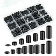 thumbnail image 1 of Nylon Spacers, Plastic Spacers Washers Assortment Kit, 345 Pcs Electrical Outlet Screw Spacers, M3 Black Round Spacer, 1 of 5