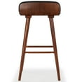 thumbnail image 5 of Safavieh Tazmyn Wood and Leather  Barstool in Black / Walnut, 5 of 12