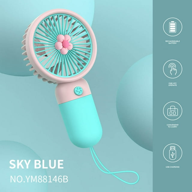 Ventilador pequeño de fruta de dibujos animados lindo, ventilador de mano para niña, ventilador de bolsillo para exteriores, ventilador de aprendizaje de escritorio Wmkox1505yii hfskjfh1498