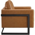 thumbnail image 6 of Pemberly Row Faux Leather Upholstered Accent Chair in Black and Tan, 6 of 8