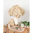 thumbnail image 5 of Silk Hydrangea Artificial Flowers Heads with Stems for Wedding Home Decor Pack of 6 (Purple), 5 of 5