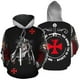 thumbnail image 4 of Sudadera con capucha de los caballeros templarios para hombre, chaqueta cruzada Medieval, suéter con estampado 3D completo, chándal de Carnaval, 4 of 4