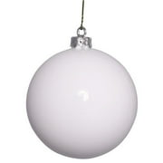 Christmas Ball Ornaments Vickerman 24801 2 4 White Shiny Seamless Ball Christmas Tree Ornament N590601sv