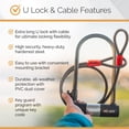 thumbnail image 5 of Via Velo Folding Bike Lock Set 6-in-1 Heavy-Duty Bike Lock with Bike Cable & Same Key System, 2 Pack, 5 of 9
