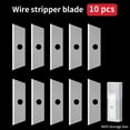 thumbnail image 4 of Ikoopy 10Pcs Handheld Stripper Blade Manual Stripping Machine Blade Sturdy Versatile Wire Stripper Tool Cutter Durable Portable Stripper Cutter Wire Cable Cutter for Cutting, 4 of 10