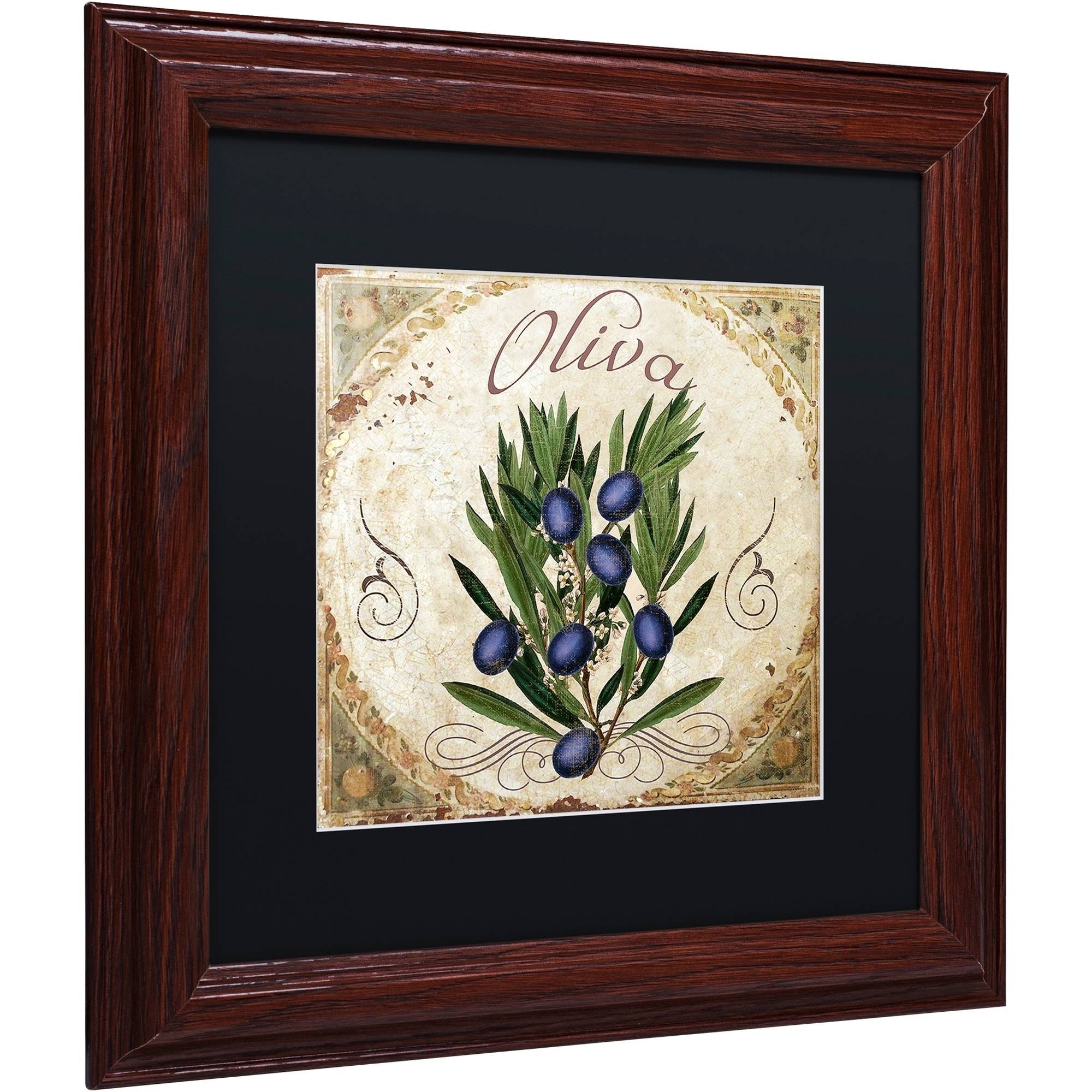 Trademark Fine Art "Mangia V" Canvas Art by Color Bakery Black Matte, Wood Frame