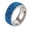 Cape Blue, variant on Women Stainless Steel 8mm Ring Cubic Zirconia Wide Eternity Statement Rings CZ Stackable 5 Row Diamond Wedding Band Blue Size 10