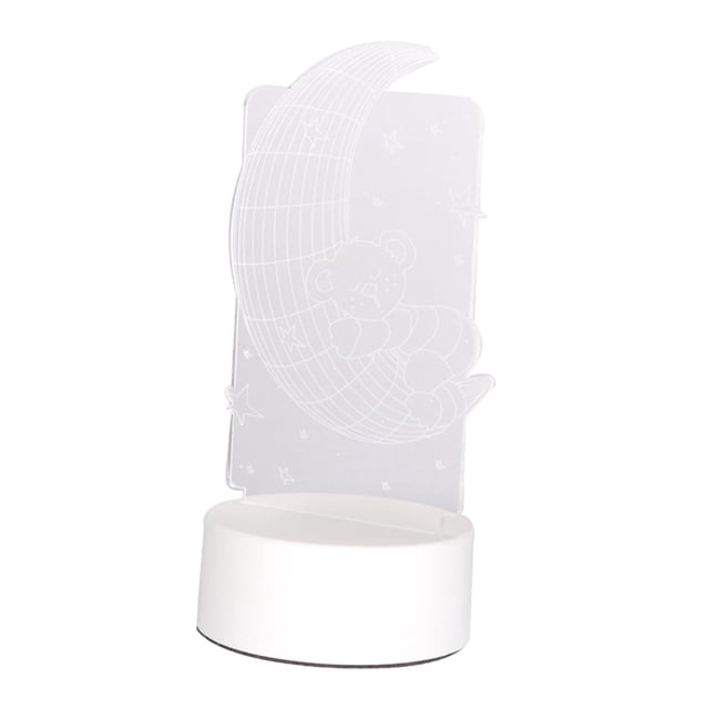 Lámpara de mesa de luz nocturna 3D, luz nocturna decorativa romántica, decoración de dormitorio para aniversario, Hotel, decoración de boda, regalos de vacaciones