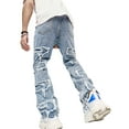 thumbnail image 6 of GXFC Men Ripped Jeans Vintage Regular Straight Denim Pants Streetwear Trousers for Men,Spring Fall, 6 of 6