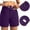 Purple, variant on Zynoxe Hiking Shorts Women Multi-Pockets Straight-Leg Outdoor Cargo Shorts Casual Solid Color Workout Athletic Shorts S