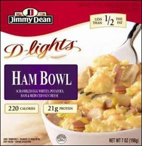 Jimmy Dean;jd Brk Bowl Ham 8/7oz