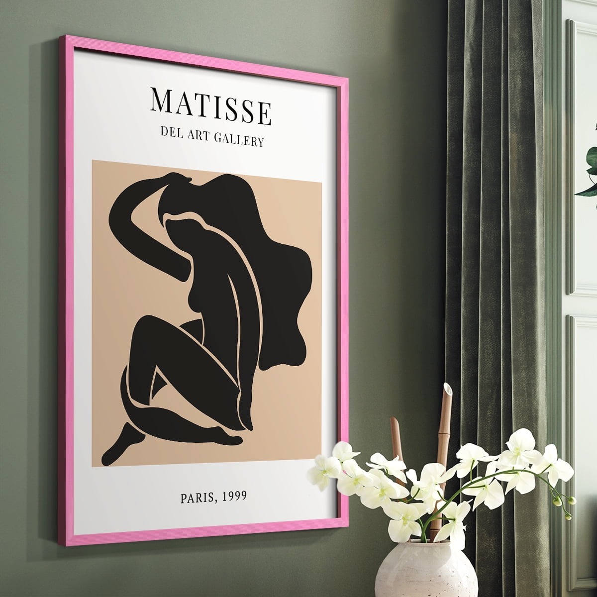 Matisse CXX Framed Print in Pink Solid Wood 11 x 14 Framed Print