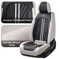 thumbnail image 2 of 2026 for Mazda CX-5 Car Seat Cover, Wear-Resistant Faux Leather 5 Piece Full Set Scratch & Wear Resistant Suitable for All Seasons, Gray and Black Car Seat Covers, Airbag-Compatible, 2 of 9