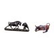 thumbnail image 5 of Escultura de resina de y ganado Feng Shui moderno, estatua de animal colorida, colección para escritorio, sala de estar, regalos de cumpleaños, 5 of 8