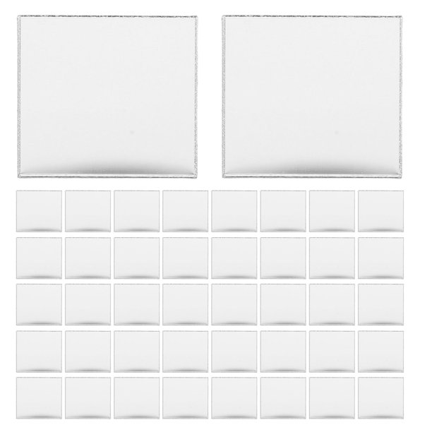 RUNROTOO 200Ud Azulejos Espejados Adhesivos En Plata Para Creativos Y De