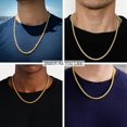 thumbnail image 6 of Dainty Gold Necklace For Women 14K Gold Rope 2/3/4/5/6/7MM Chain 18-24" Unisex Gold Plated Necklace Gifts For Women, 6 of 13
