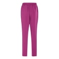 thumbnail image 4 of oqasdz Women's Satin High Waisted Straight Leg Pants Loose Fitting Slacks with Silk Pockets Work Formal Versatile Streetwear, 4 of 5