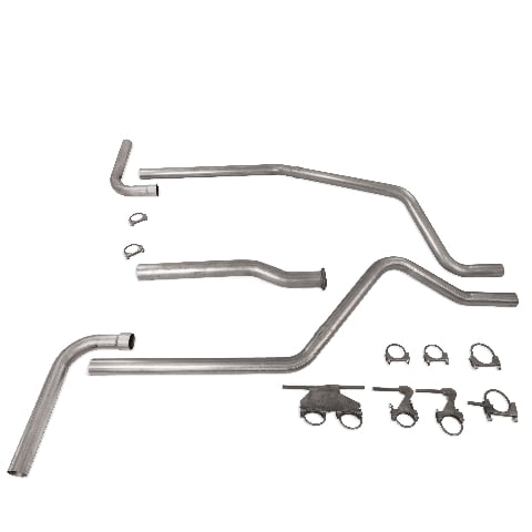 Direct Fit Dodge Ram 1500 Truck 19-25 2.5" Dual Exhaust Kit No Muffler No Tips Side Exit