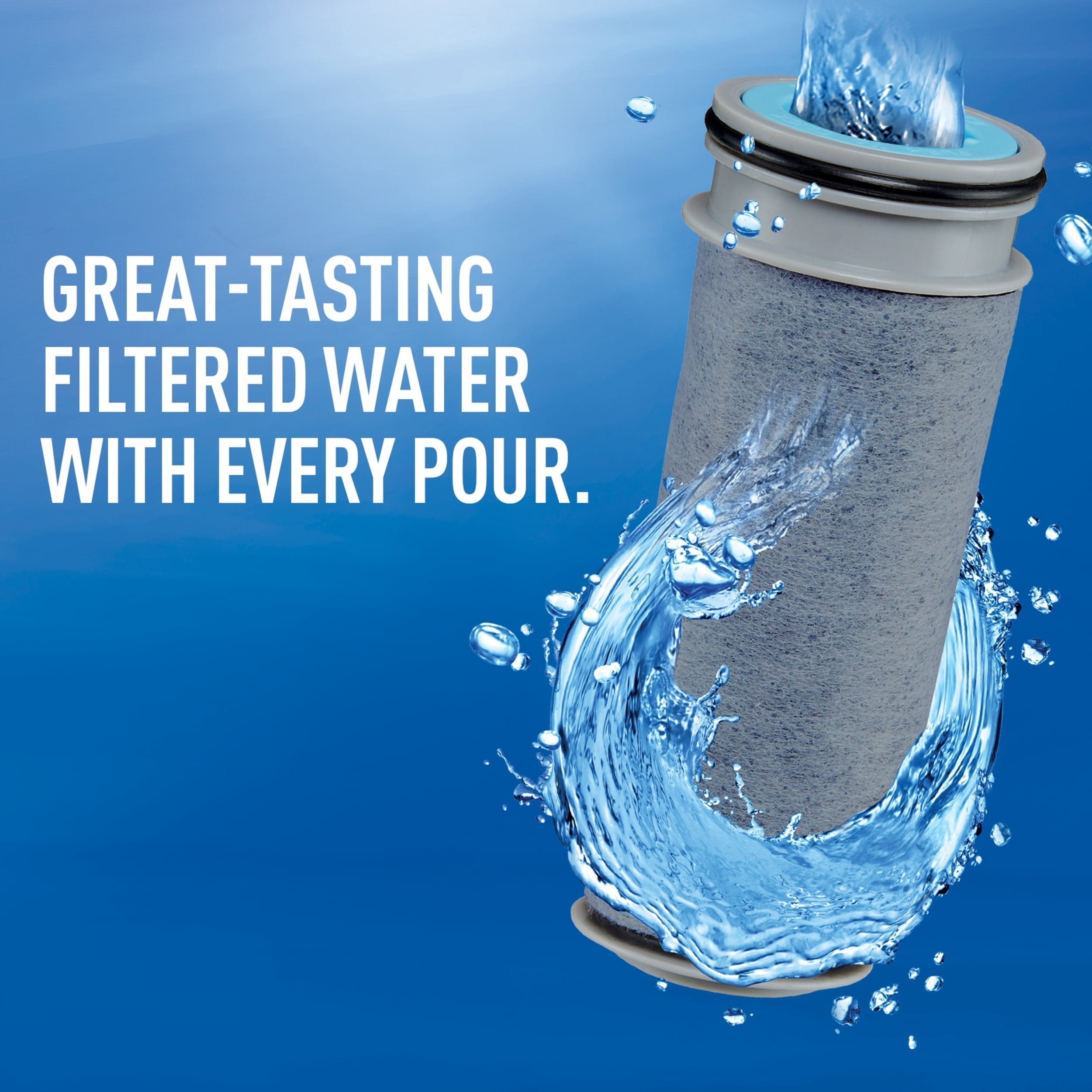 Brita Stream Filter As You Pour Water Pitcher with 1 Filter, Cascade - BPA Free - Ice - 12 Cup