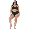 thumbnail image 3 of DARING DIVA Plus Size Two Piece Swimsuit for Women Scoop Neck 3X Black, 3 of 5