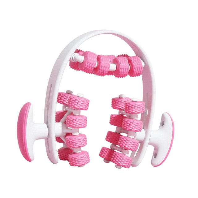 Rodillo de masaje muscular de 24 ruedas para piernas, portátil, para ejercicios de fitness y tejido profundo, ideal para deportes de interior y