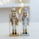 thumbnail image 4 of 16CM Wooden Nutcracker Ornament Soldier Figure Christmas Tree Pendant Office Table Xmas Decor Statues Gifts For Friends Kid, 4 of 5