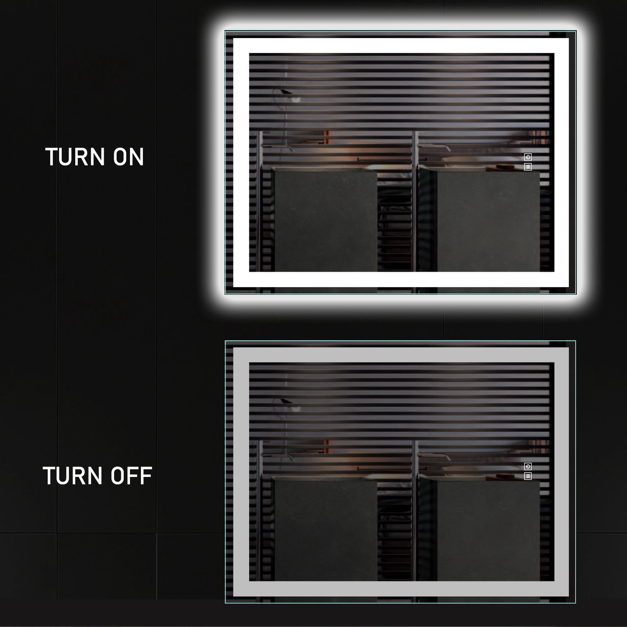 40" x 32" Modern LED Mirror