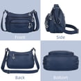 thumbnail image 3 of Crossbody Bag for Women Multi Pocket PU Leather Shoulder Handbag Large Capacity Lightweight Purse for Daily Use, 3 of 6