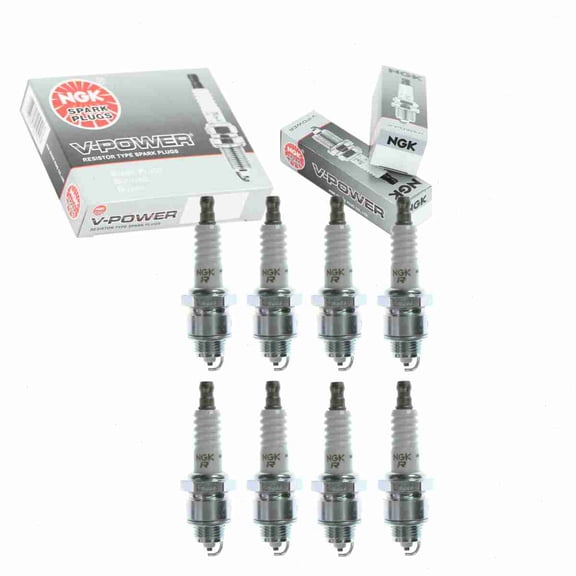 8 pc NGK V-Power Spark Plugs compatible with Pontiac Firebird 5.3L 5.7L 6.6L 7.5L V8 1967-1971