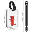 thumbnail image 4 of WIRESTER 2pcs Set PU Leather Luggage Tags Privacy Label Flap for Travel Suitcase Baggage - Red T-Rex Dinosaur, Raccoon, 4 of 8