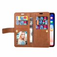 thumbnail image 5 of For Apple iphone X Wallet Leather Case Shockproof Multifunction Zipper Card Pocket Cover, 5 of 6