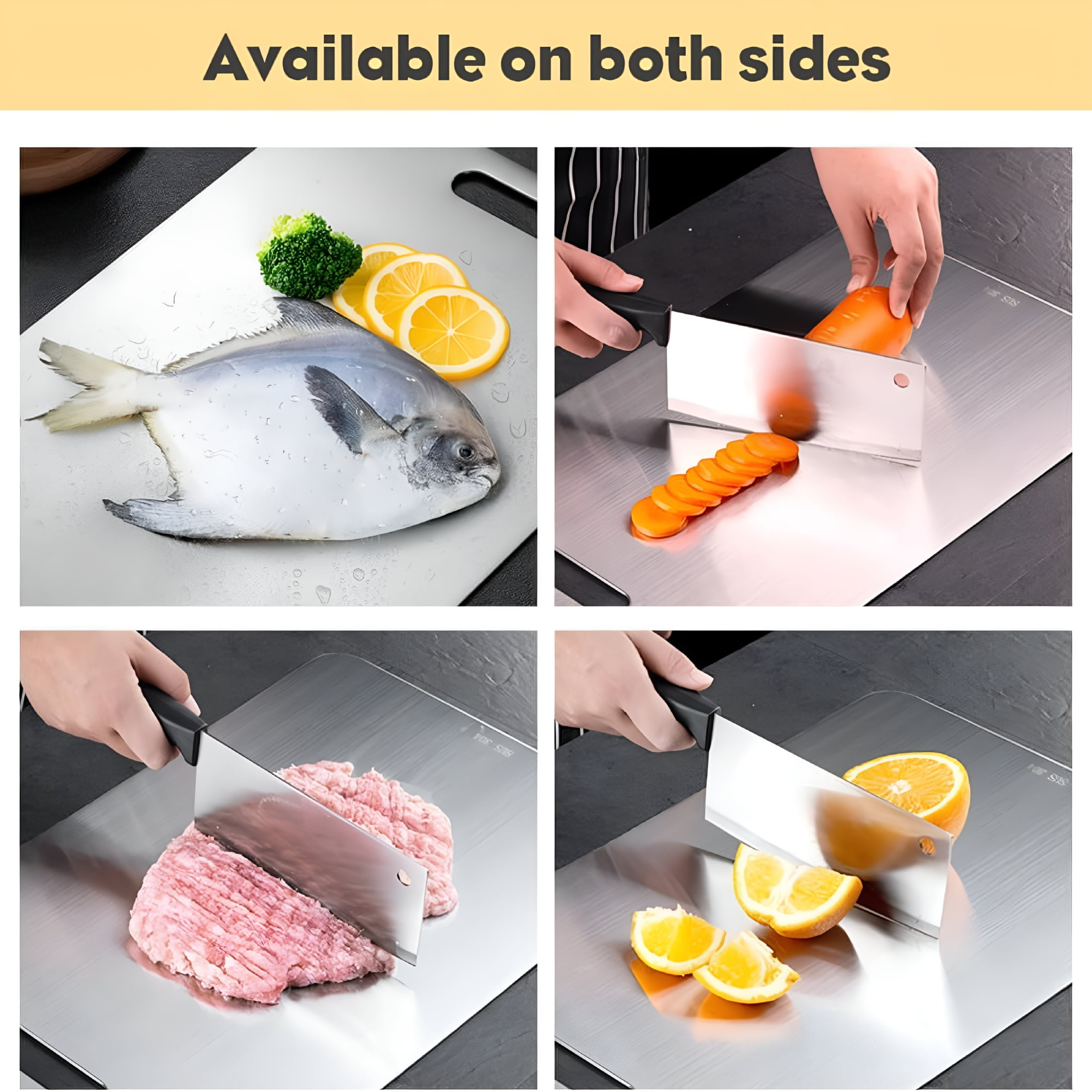 ACDANC 2026 New Titanium Cutting Boards - 100% Pure Titanium Cutting Boards for Kitchen - Cutting Edge Hygiene&Durability,Double Sided Medical-Grade Titanium Cutting Mat (15 X 11 In)