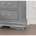 thumbnail image 3 of Miekor Furniture 1pc Chest Transitional Style Bracket Legs Hanging Drawers Pull English Dovetail Drawers Dust Proof Case Gray Finish Bedroom Furniture MK6436, 3 of 8