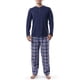 thumbnail image 1 of Conjunto de Pijama para Hombre IZOD Azul Marino Jersey Henley y Pantalón de Franela Talla M, 1 of 6